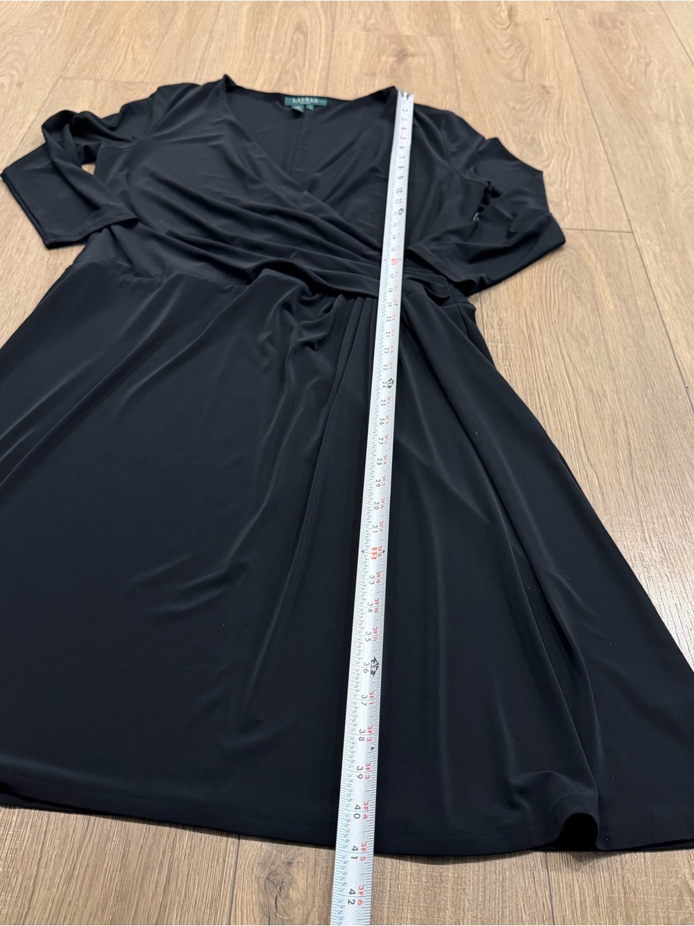 Lauren Ralph lauren classic Black Wrap Midi Dress - Women's. 16 - Picture 7 of 8